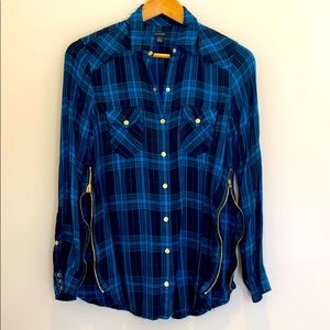 True religion women’s top blue green size S small